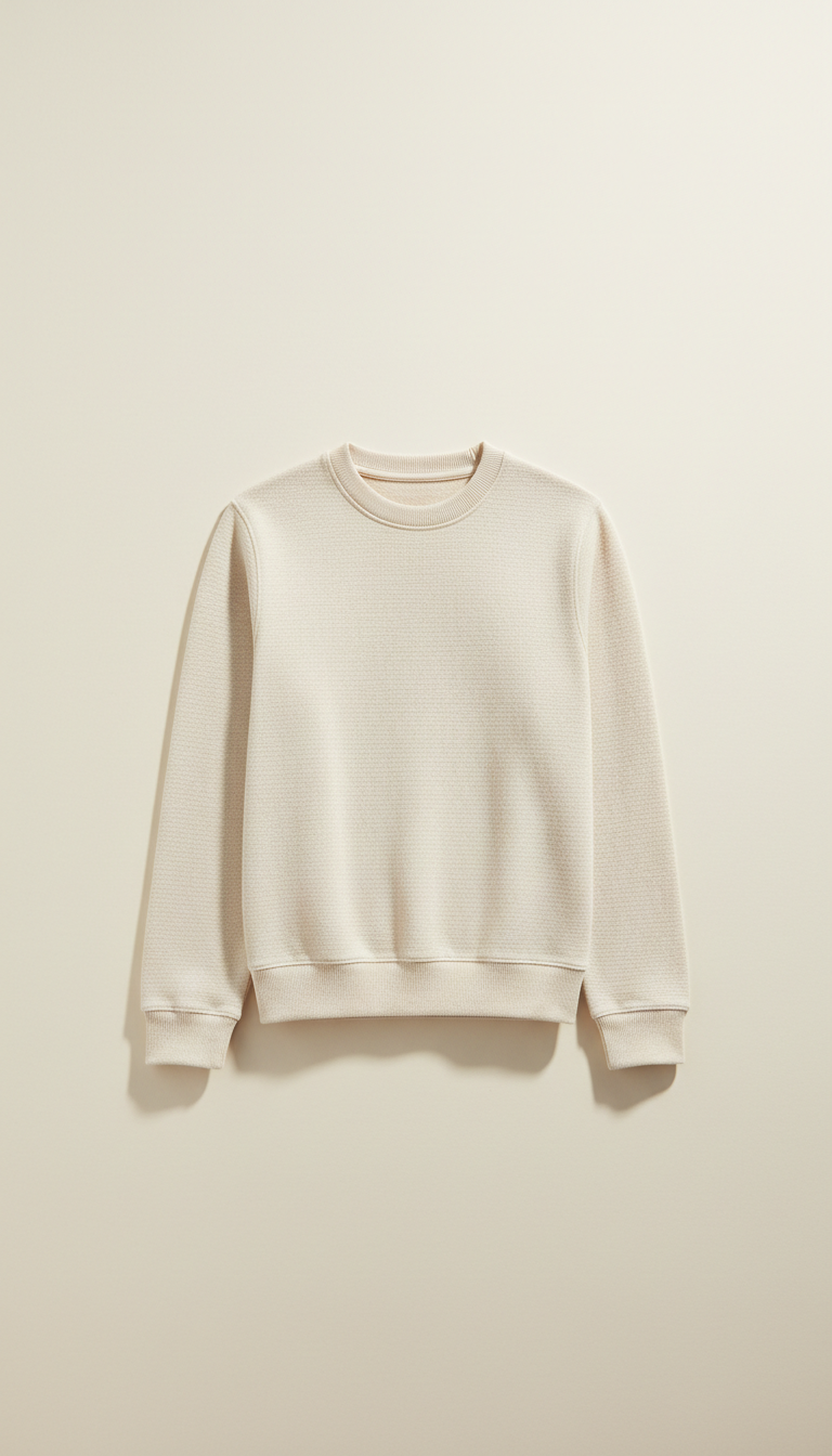 Wool Cream Base Layer Crewneck